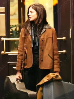 Asal Vision Leather Jackets | A Complete Unknown Joan Baez Jacket Brown