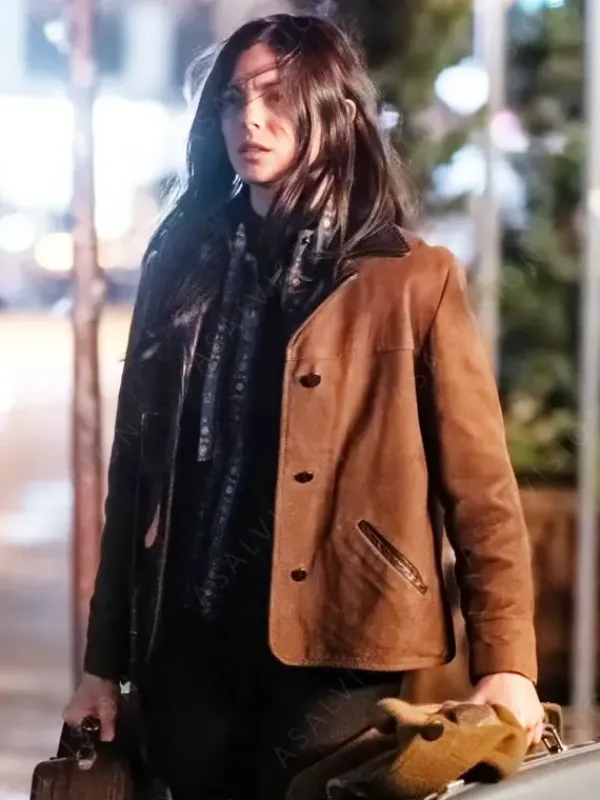 Asal Vision Leather Jackets | A Complete Unknown Joan Baez Jacket Brown