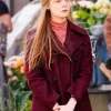 Asal Vision Women Coats | A Complete Unknown Sylvie Russo Peacoat Maroon