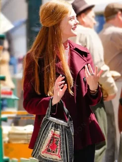 Asal Vision Women Coats | A Complete Unknown Sylvie Russo Peacoat Maroon