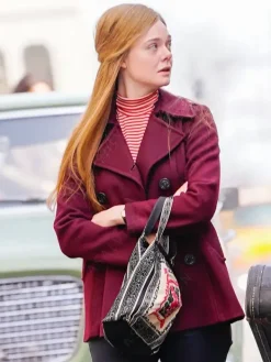 Asal Vision Women Coats | A Complete Unknown Sylvie Russo Peacoat Maroon