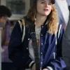 Asal Vision Cotton Jackets | A Family Affair Joey King Varsity Jacket Navy Blue