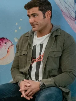 Asal Vision Cotton Jackets | A Family Affair Zac Efron Cotton Jacket Olive Green