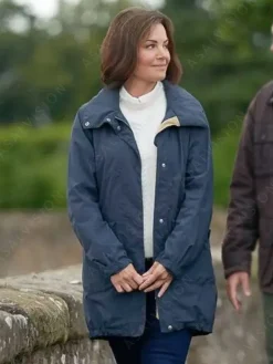 Asal Vision Cotton Jackets | A Scottish Love Scheme Erica Durance Jacket Navy Blue
