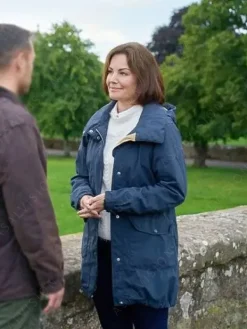 Asal Vision Cotton Jackets | A Scottish Love Scheme Erica Durance Jacket Navy Blue