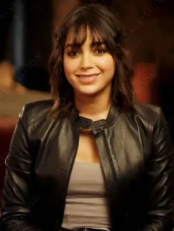 Asal Vision Leather Jackets | Abigail 2024 Melissa Barrera Leather Jacket Black