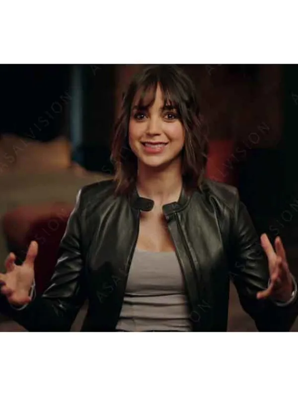 Asal Vision Leather Jackets | Abigail 2024 Melissa Barrera Leather Jacket Black