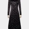 Asal Vision Women Coats | Addams Wednesday 2022 Floral Black Coat Black with Floral Print