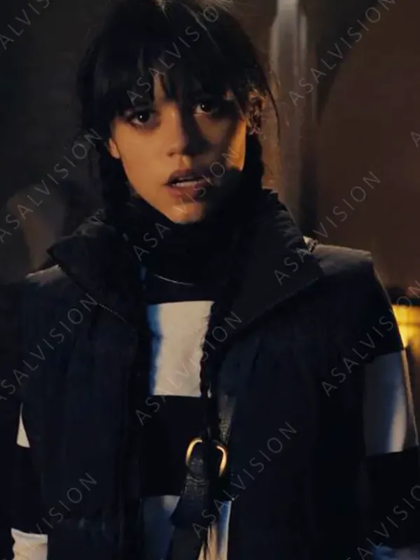 Asal Vision Vests | Addams Wednesday Puffer Vest Black