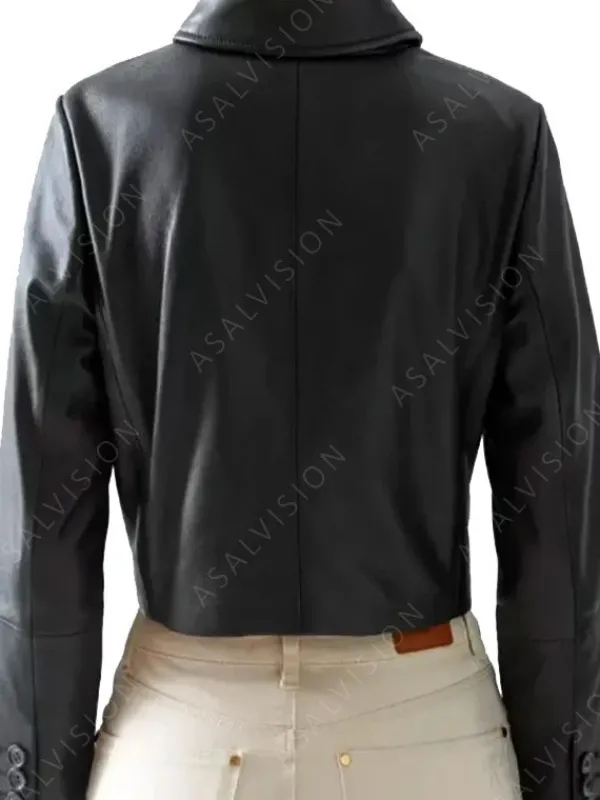 Asal Vision Leather Jackets | Black Jackets | Addams Wednesday Jenna Ortega Leather Jacket Black