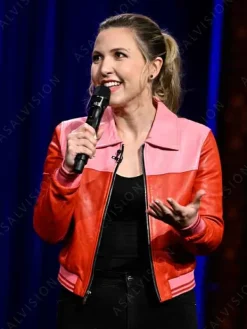 Asal Vision Leather Jackets | After Midnight Taylor Tomlinson Leather Jacket Pink And Red