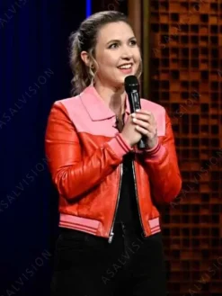 Asal Vision Leather Jackets | After Midnight Taylor Tomlinson Leather Jacket Pink And Red