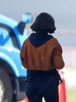 Asal Vision Cotton Jackets | Ana De Armas The Gray Man Bomber Jacket Brown