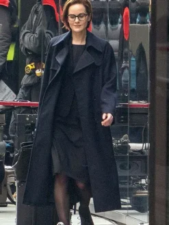 Asal Vision Women Coats | Anatomy of a Scandal Michelle Dockery Coat Black