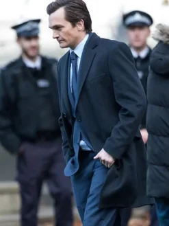 Asal Vision Men Coats | Anatomy of a Scandal Rupert Friend Coat Black