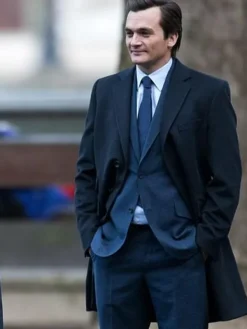 Asal Vision Men Coats | Anatomy of a Scandal Rupert Friend Coat Black