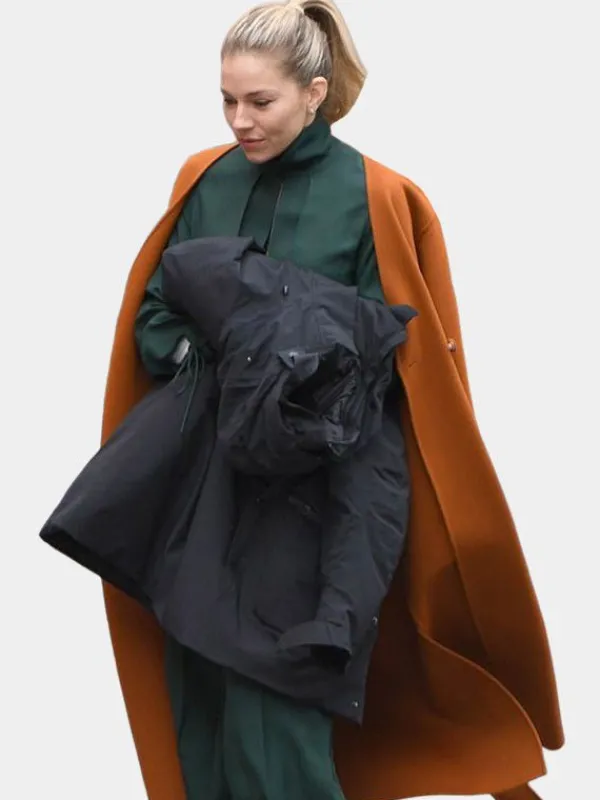 Asal Vision Women Coats | Anatomy of a Scandal Sienna Miller Coat Orange