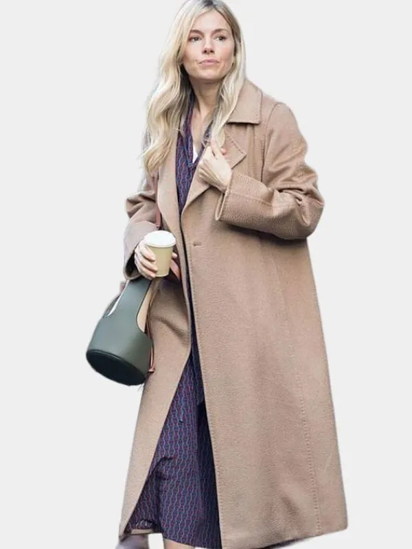 Asal Vision Women Coats | Anatomy of a Scandal Sienna Miller Long Coat Brown