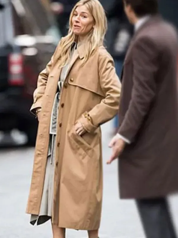 Asal Vision Women Coats | Anatomy of a Scandal Sienna Miller Trench Coat Same As Image