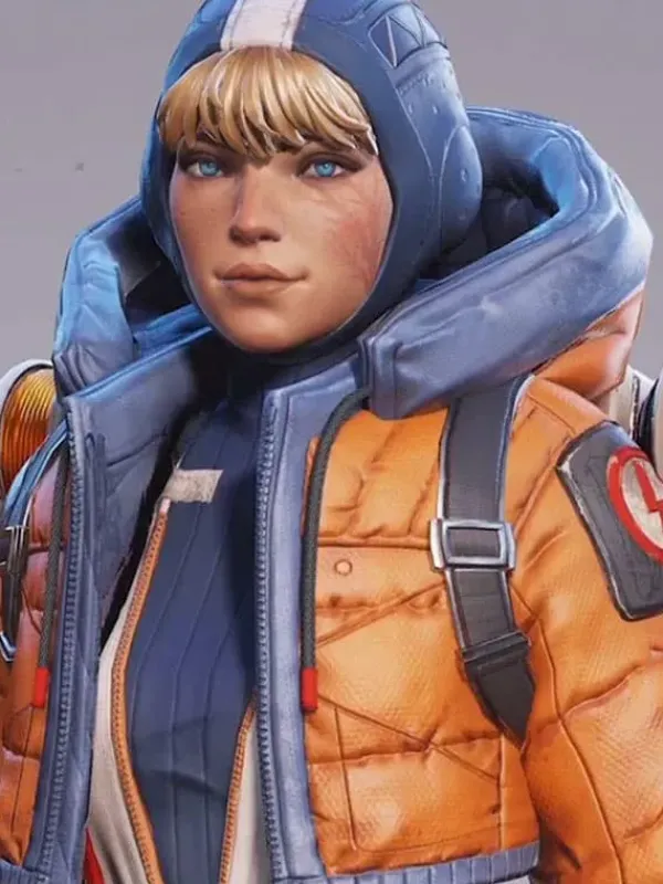 Asal Vision Leather Jackets | Apex Legends Wattson Jacket Orange and Blue