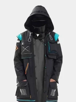 Asal Vision Men Coats | Arknights Doctor Cosplay Coat Black