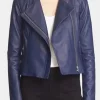 Asal Vision Leather Jackets | Arrow Season 5 Felicity Smoak Leather Jacket Blue