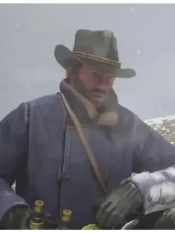 Asal Vision Men Coats | Arthur Morgan Red Dead Redemption 2 Wool Coat Blue