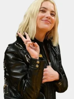 Asal Vision Black Jackets | Leather Jackets | Ashley Benson NBA 2023 Leather Jacket Black