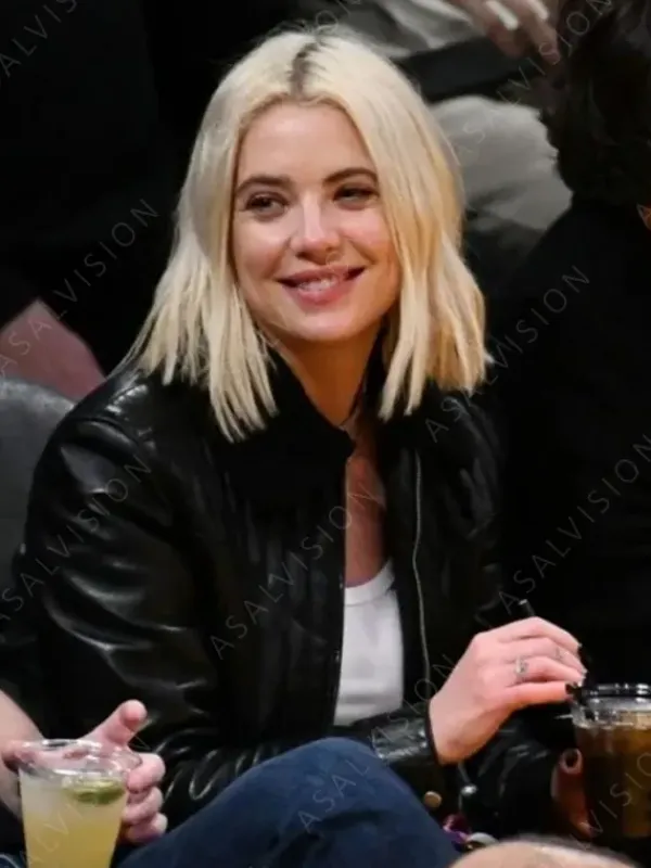 Asal Vision Black Jackets | Leather Jackets | Ashley Benson NBA 2023 Leather Jacket Black