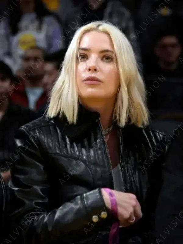 Asal Vision Black Jackets | Leather Jackets | Ashley Benson NBA 2023 Leather Jacket Black