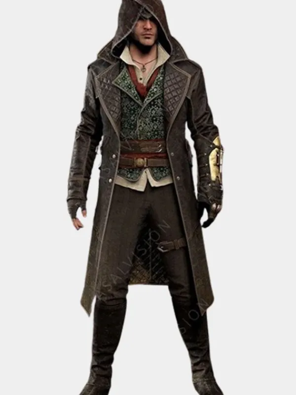 Asal Vision Men Coats | Assassin’s Creed Jacob Frye Coat Distressed Black