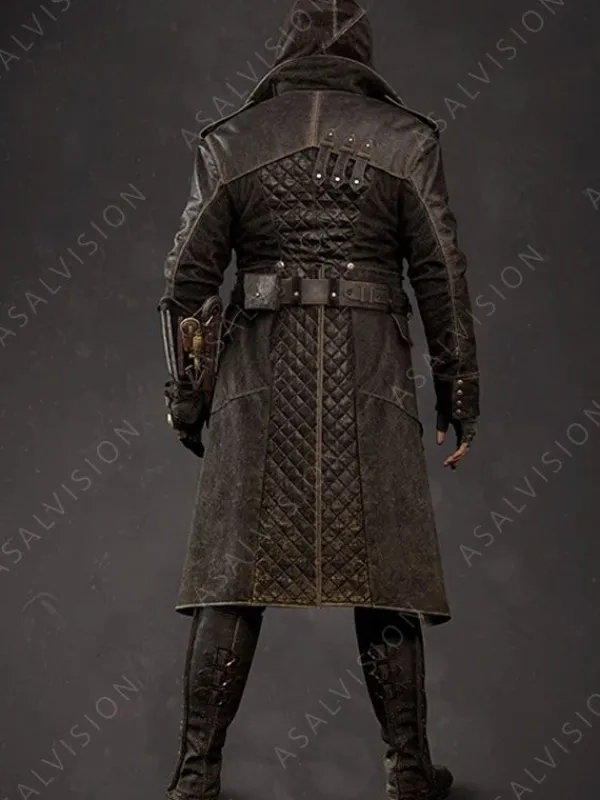 Asal Vision Men Coats | Assassin’s Creed Jacob Frye Coat Distressed Black