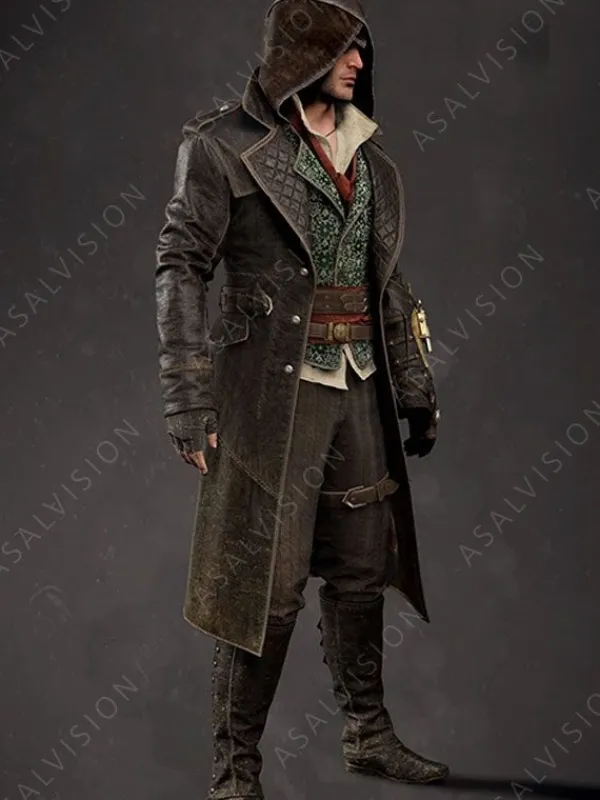 Asal Vision Men Coats | Assassin’s Creed Jacob Frye Coat Distressed Black