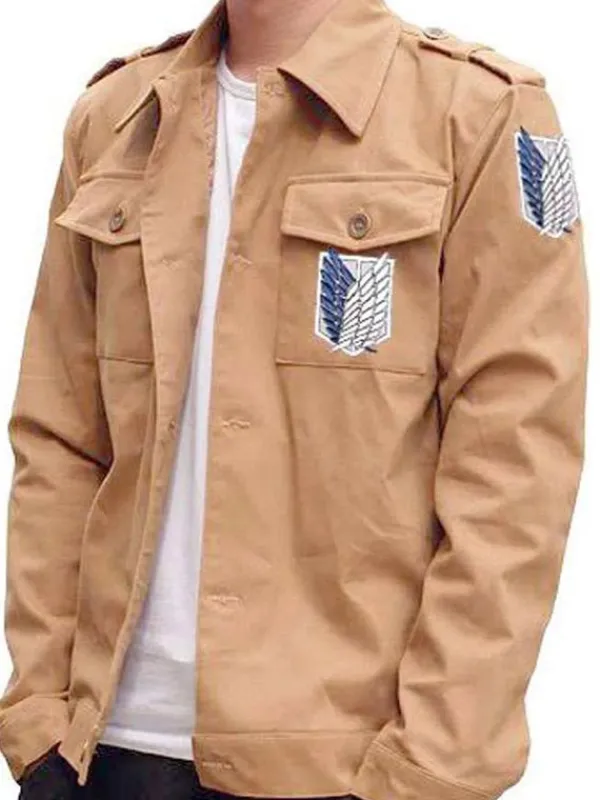 Asal Vision Cotton Jackets | Attack on Titan Survey Corps Brown Jacket Camel Color