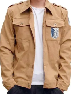 Asal Vision Cotton Jackets | Attack on Titan Survey Corps Brown Jacket Camel Color