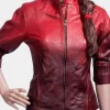 Asal Vision Leather Jackets | Avengers Age Of Ultron Wanda Maximoff Jacket Red