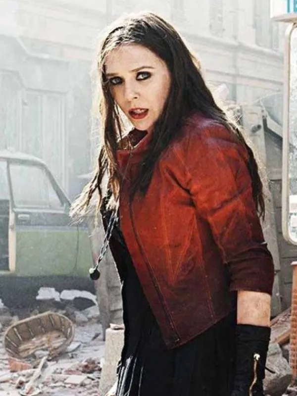 Asal Vision Leather Jackets | Avengers Age Of Ultron Wanda Maximoff Jacket Red
