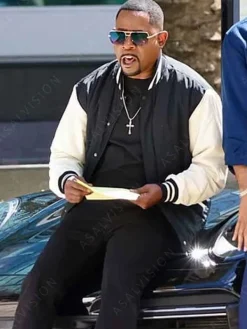 Asal Vision Cotton Jackets | Bad Boys Ride or Die Marcus Burnett Bomber Jacket Black & White