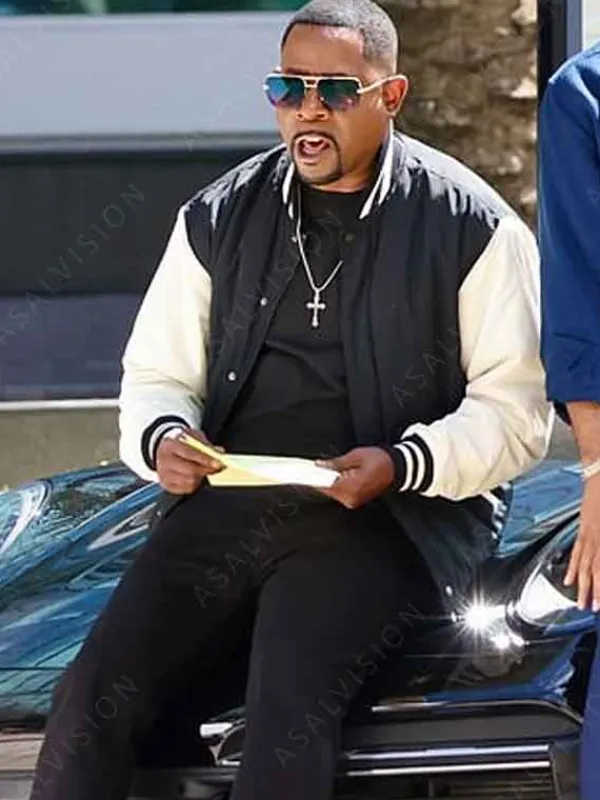 Asal Vision Cotton Jackets | Bad Boys Ride or Die Marcus Burnett Bomber Jacket Black & White