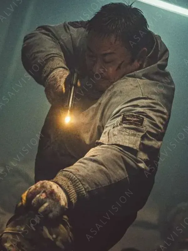 Asal Vision Cotton Jackets | Badland Hunters 2024 Ma Dong-seok Bomber Jacket Grey