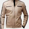 Asal Vision Biker Jackets | Leather Jackets | Leather Moto Jacket Beige