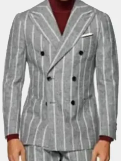 Asal Vision Blazers | Bel-Air Olly Sholotan Striped Blazer Grey
