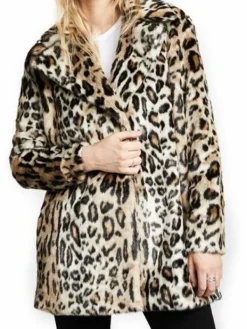 Asal Vision Women Coats | Beth Dutton Yellowstone Cheetah Print Coat Cheetah Design
