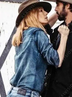 Asal Vision Denim Jackets | Beth Dutton Yellowstone Denim Jacket Blue