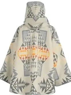 Asal Vision Women Coats | Beth Dutton Yellowstone Kelly Reilly Poncho Coat White