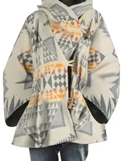 Asal Vision Women Coats | Beth Dutton Yellowstone Kelly Reilly Poncho Coat White