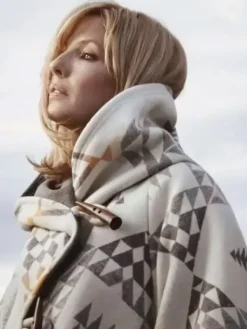 Asal Vision Women Coats | Beth Dutton Yellowstone Kelly Reilly Poncho Coat White