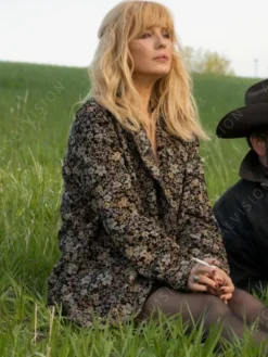 Asal Vision Women Coats | Beth Dutton Yellowstone Season 5 Floral Coat Floral Print
