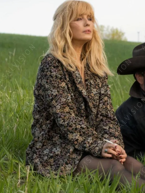 Asal Vision Women Coats | Beth Dutton Yellowstone Season 5 Floral Coat Floral Print