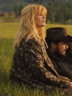 Asal Vision Women Coats | Beth Dutton Yellowstone Season 5 Floral Coat Floral Print